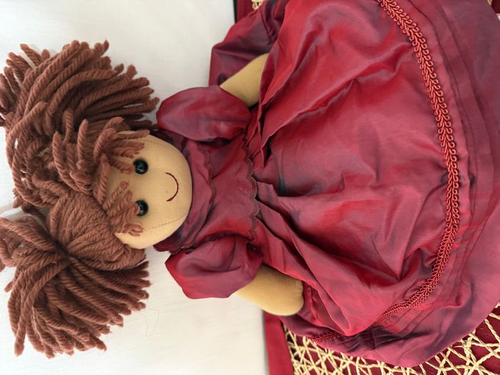 Poupées en laine et tissu véritablement Vintage - photo numéro 7