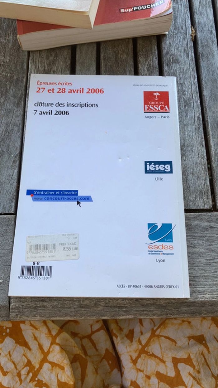 Annales du concours 2005 Accès Essca, Esdes, Ieseg - photo numéro 2