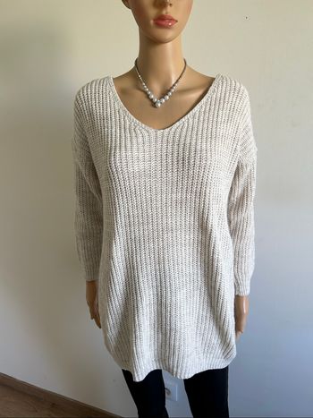 Pull beige à manches longues taille 2 TBE