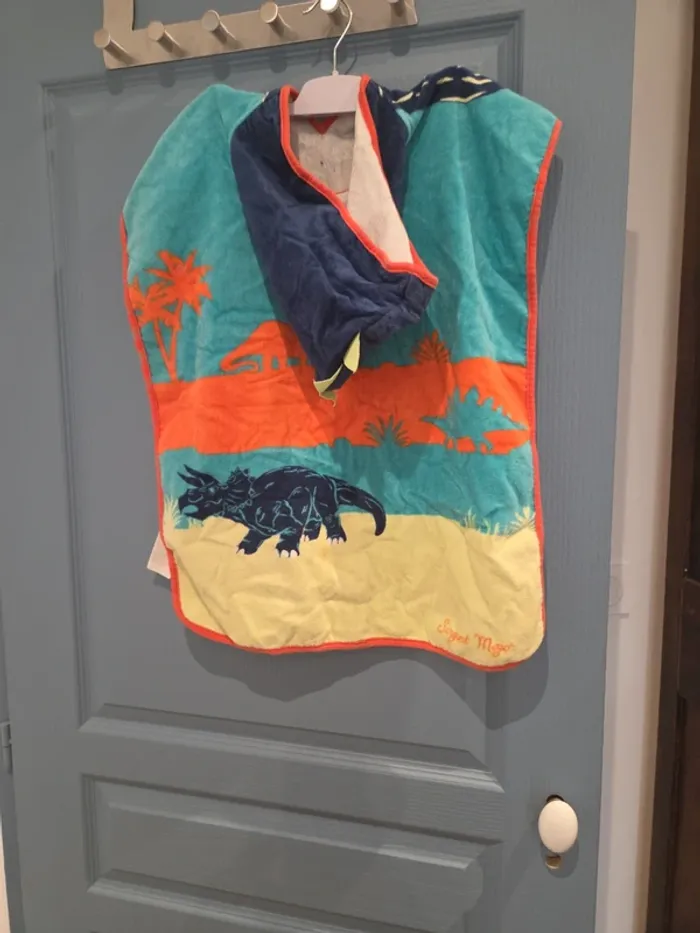 Poncho de bain dinausore sergent major pour enfant 2-5 ans - photo numéro 4
