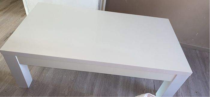 Table basse blanche laquée - photo numéro 2