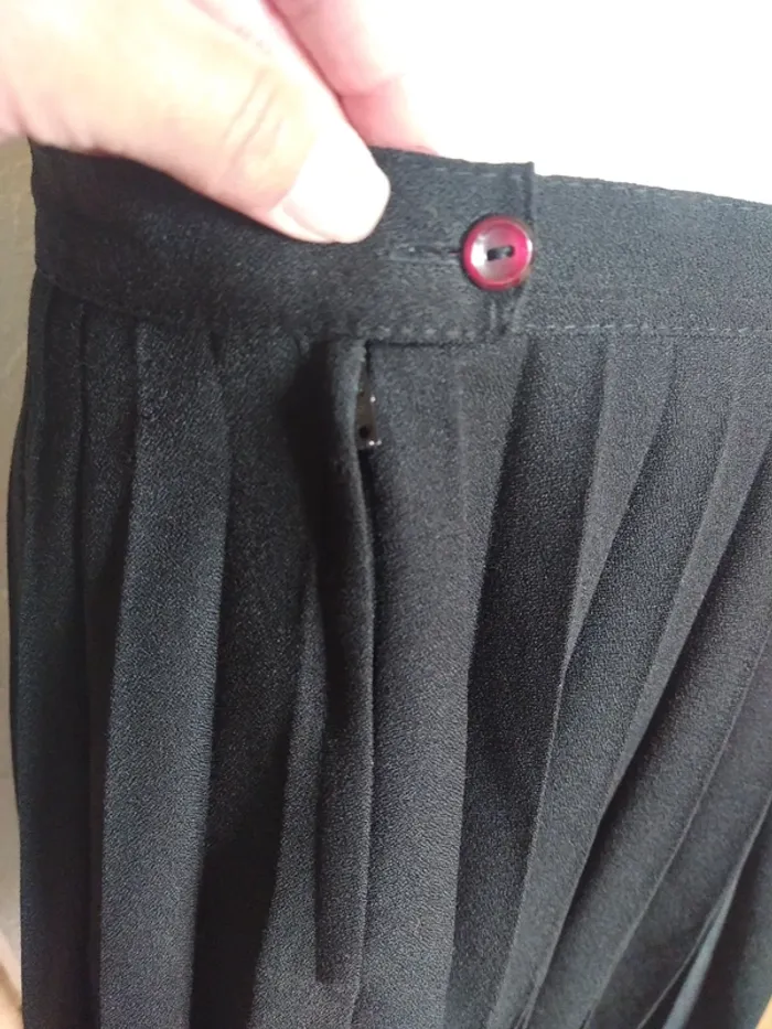 Jupe skirt falda vintage plissée noire black school uniforme japan british - photo numéro 3
