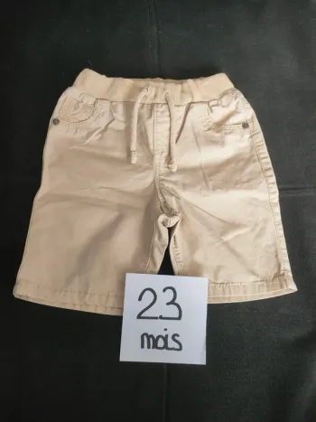 Short garçon beige tape a l'oeil 23 mois