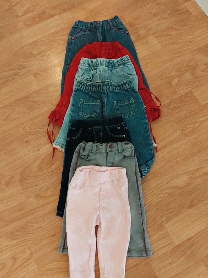 Lot pantalons fille 6mois - photo numéro 3