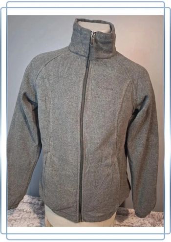 polaire full zip columbia femme gris foncé - taille S / logo brodé (271)