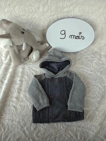Veste gilet à capuche doublé Garçon 9 mois Tape à l'œil