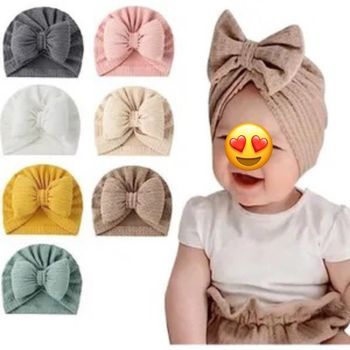 Lot de 2 turbans / chapeau avec nœud papillon
