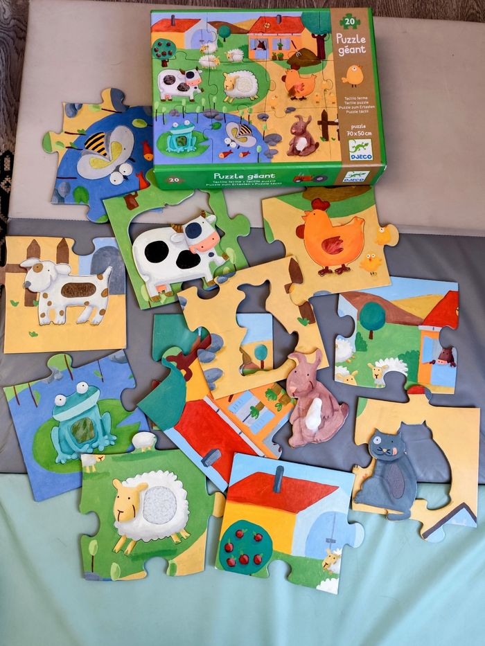 Puzzle Géant tactilo ferme Djeco - photo numéro 3