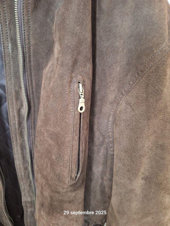 Veste cuir marron - photo numéro 4
