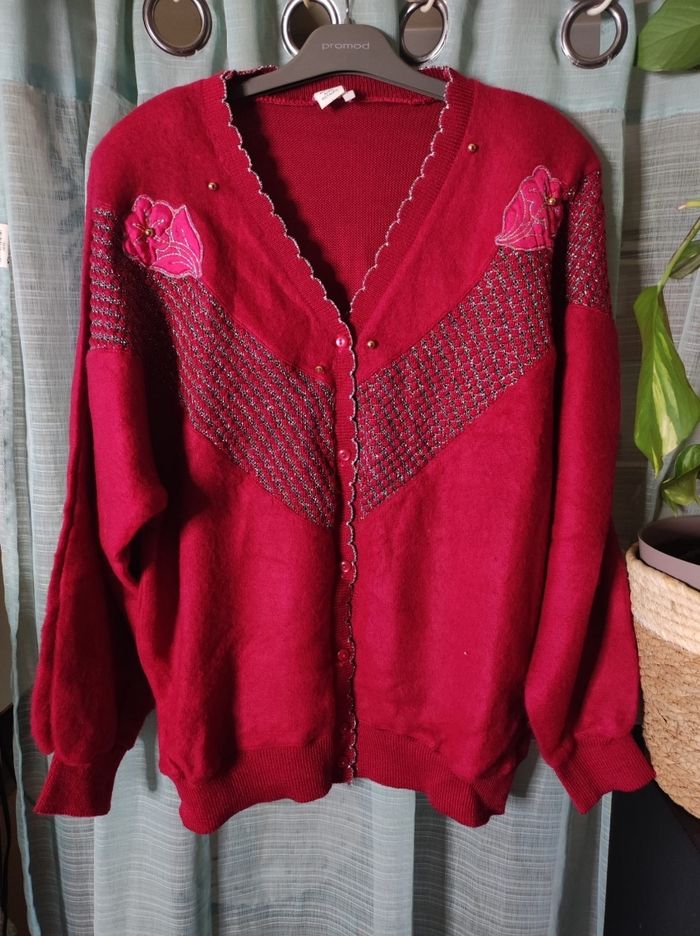 Gilet rouge vintage - photo numéro 2