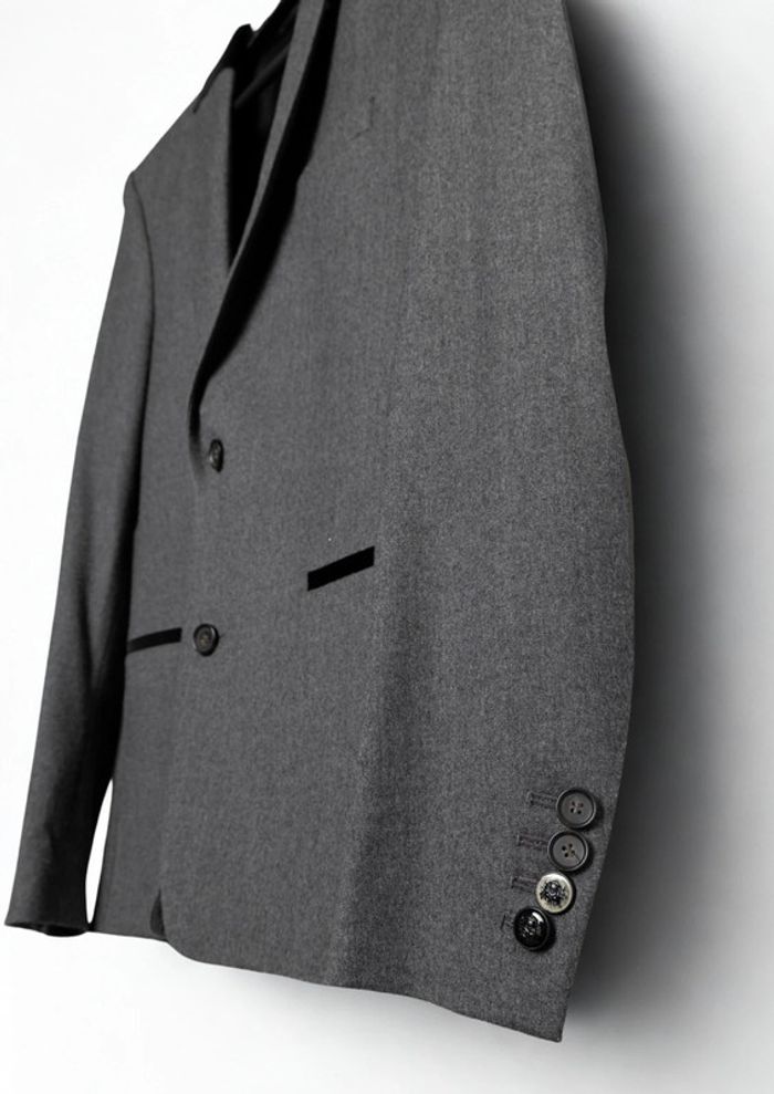 Veste Blazer costume bicolore gris noir • Blazer suit jacket black grey The Kooples Taille 48 (M) - photo numéro 9