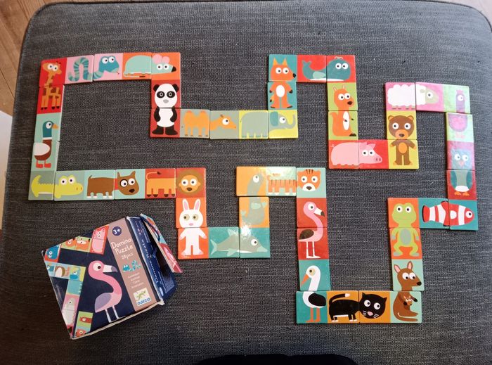 Domino puzzle, 28 pièces, Djeco, 3+ - photo numéro 3