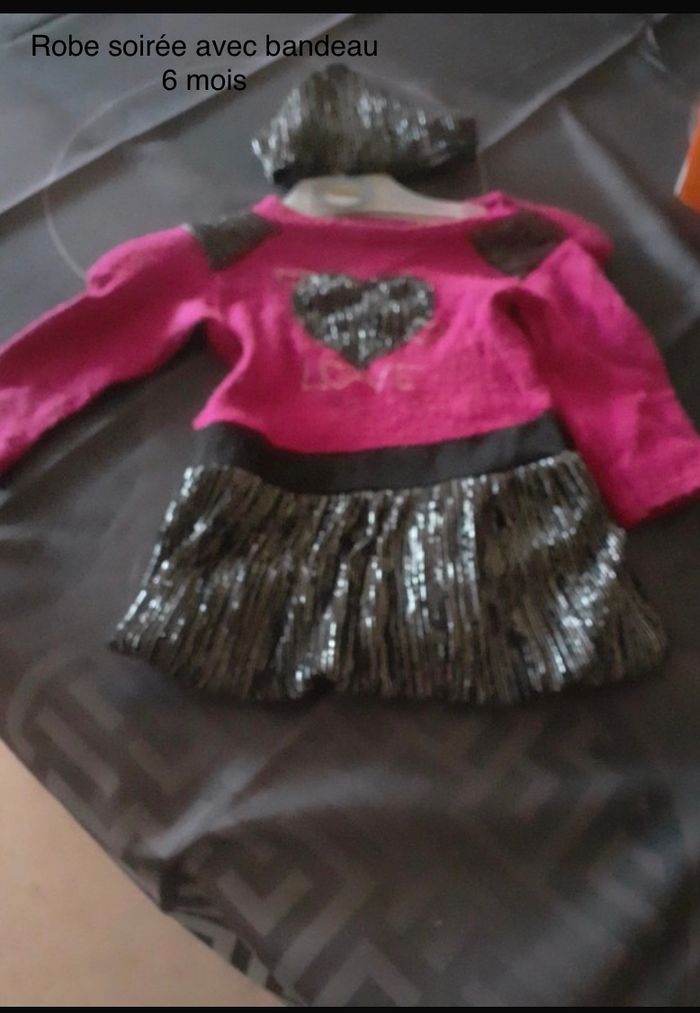 Robe soirée avec bandeau 6 mois