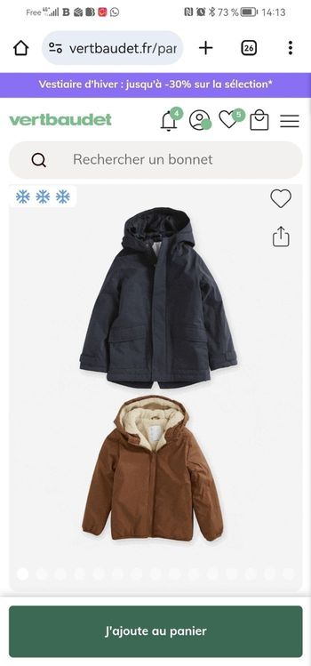 Manteau garçon (parka 3 en 1)