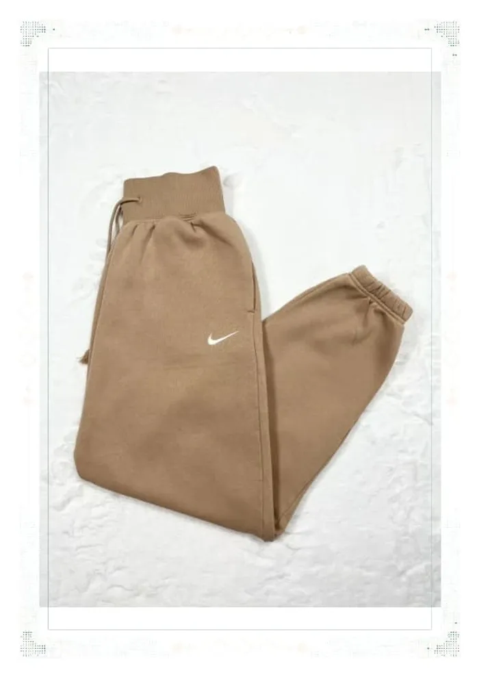 Nike jogging taille haute beige femme taille XS coton - photo numéro 11