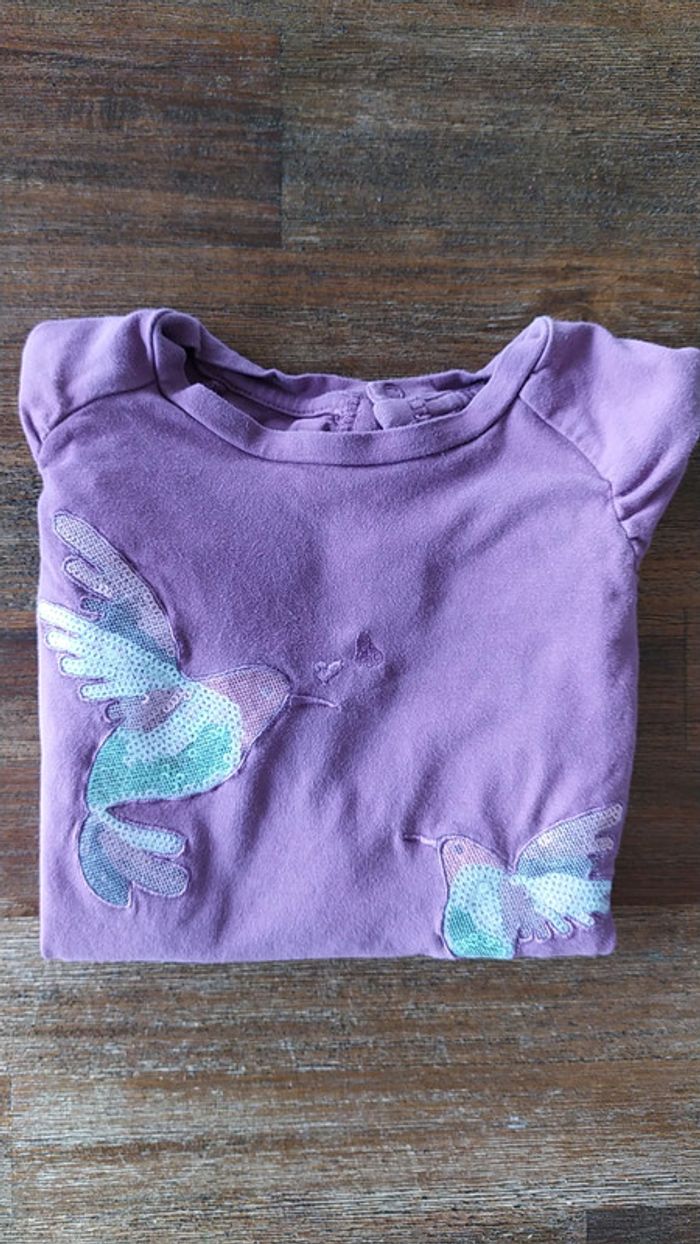 Joli tee shirt lilas/idexe/36 mois - photo numéro 2