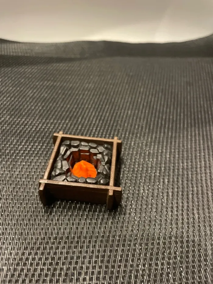 Playmobil feu avec caisse et charbon 3255 4866 5225 5245 arche de Noé forgeron western - photo numéro 2