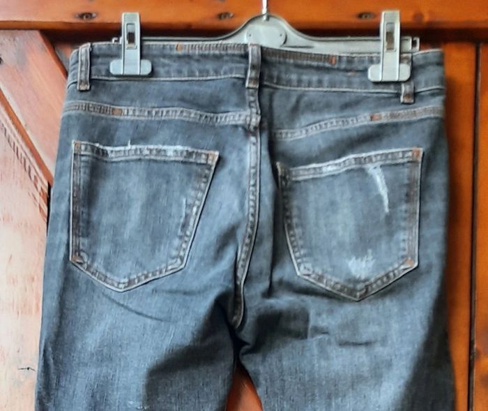 Jean gris Zara, homme, taille 40 - photo numéro 4