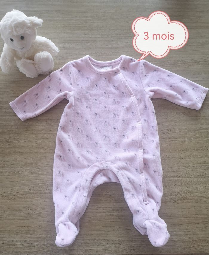 Pyjama rose pale licorne