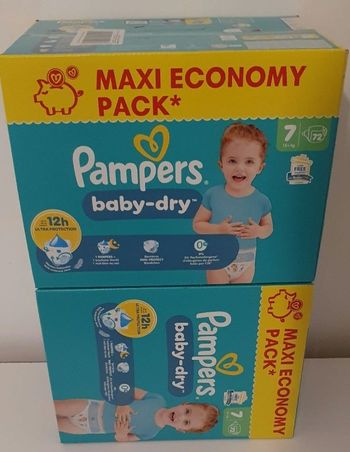 Couches pampers taille 7