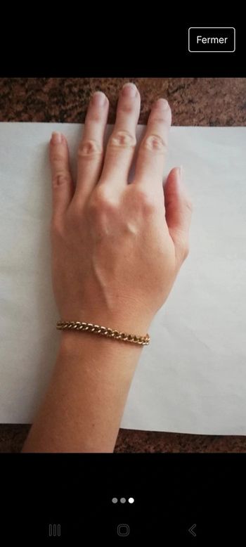 Très joli bracelet vintage authentique chaîne dorée