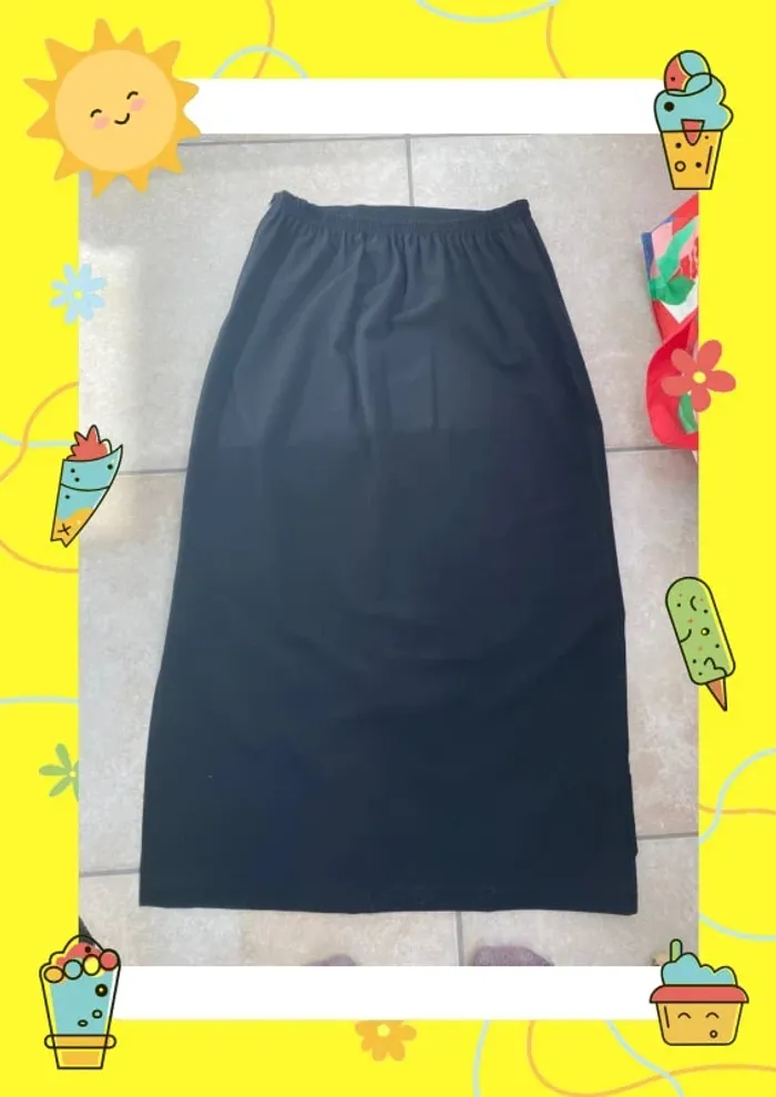 Jupe longue Kakie noire 40 L - photo numéro 5