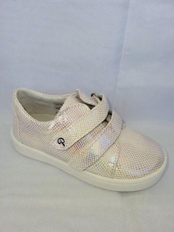 Chaussures tennis fille en cuir arc en ciel Point 23 Made in France 🇨🇵