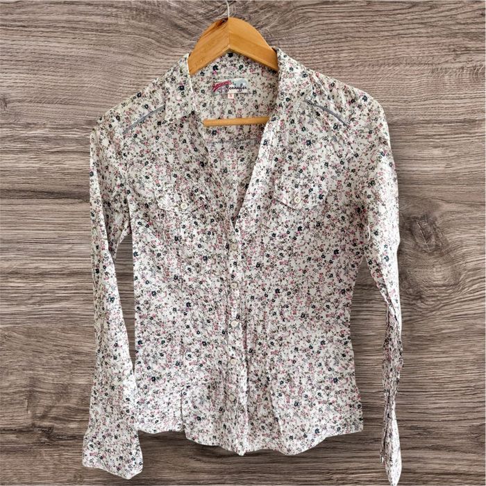 Chemise chemisier manches 3/4 ou longue motifs floraux Jennyfer taille 36 S