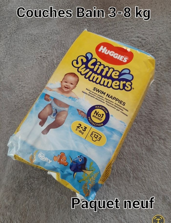 2 paquets couches de bain 3-8 kg - photo numéro 2