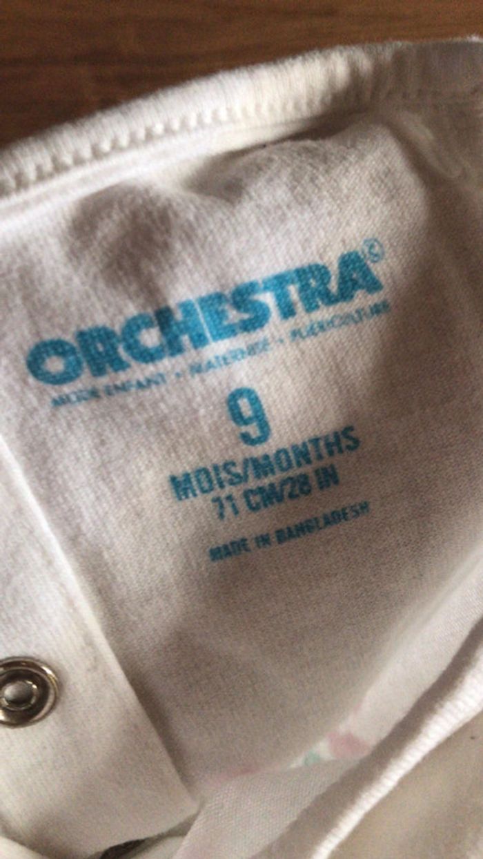 T-shirt blanc licorne - 9 mois - photo numéro 4