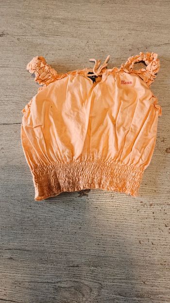 Blouse à bretelles orange clair, Mexx, 7/8 ans, nickel