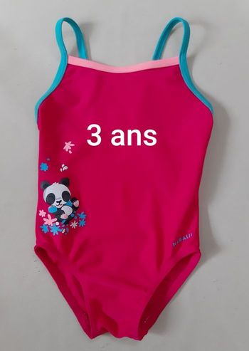 Maillot de bain fille - panda - 3 ans