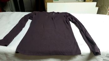 t shirt manche longue prune