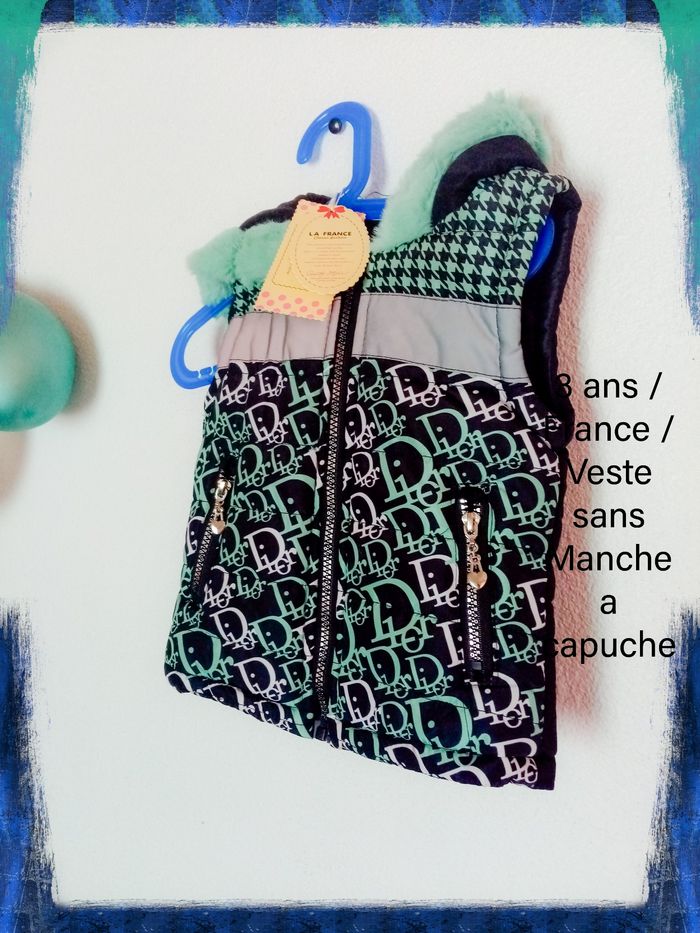 3 ans diff marques veste zippé a capuche  avec fausse fourrure autom hiver /neuf avec étiquette - photo numéro 3