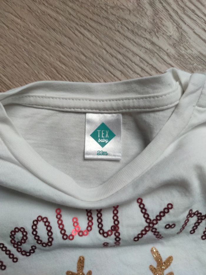 T-shirt fille de noël 2 ans - photo numéro 3