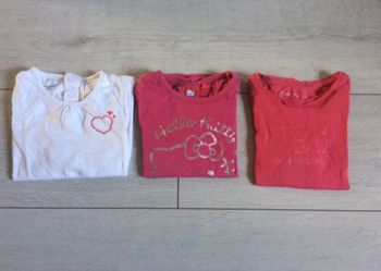 Lot de 3 t-shirts ML fille - 3 ans