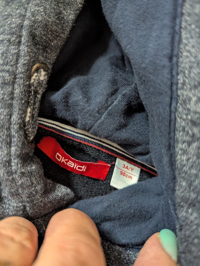 Lot de deux sweats bleu marine 2-3 ans - photo numéro 2