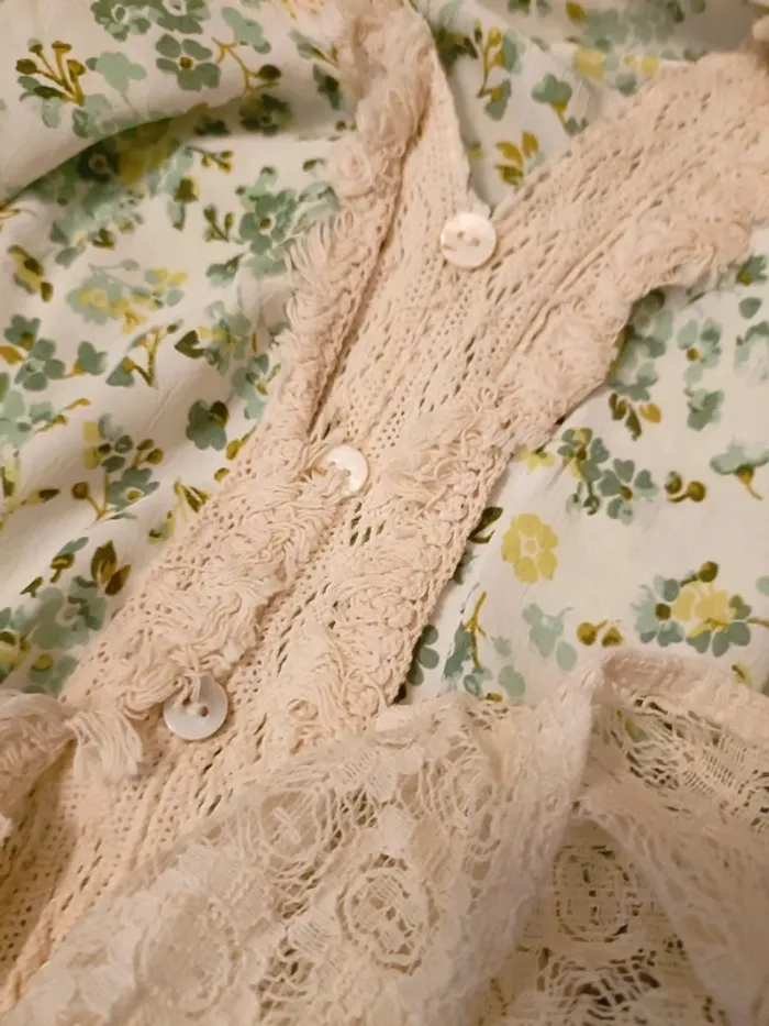 Robe verte été a dentelles - photo numéro 3