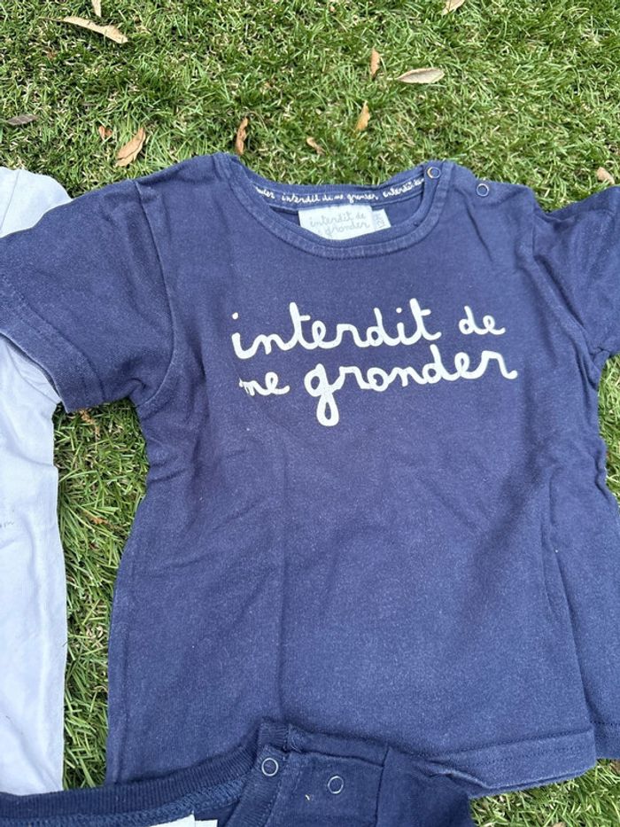 Lot de 4 vêtements Interdit de me Gronder. - photo numéro 3