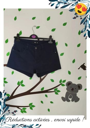 Short bleu marine femme M