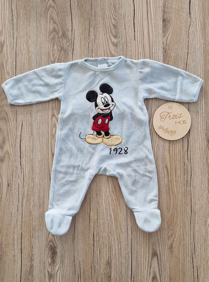 Pyjamas velours bébé garçon 3mois disney mickey