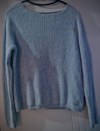 T. 34 (XS) - Joli Pull STREET ONE – Maille texturée bleu clair