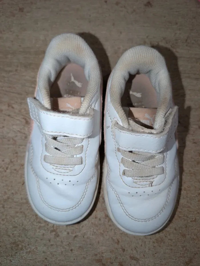 Basket puma fille 21 blanc et rose - photo numéro 2