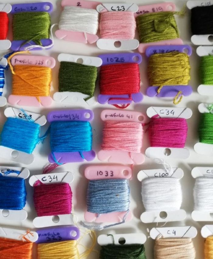 Lot de 55 fils coton point de croix point compté ou autre - photo numéro 9