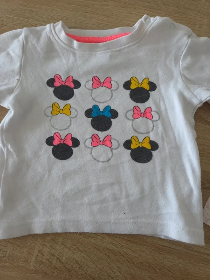 Tshirt manches longues minnie 12 mois - photo numéro 2