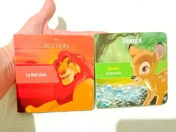 Disney lot 2 livres cartonnés Bambi Roi lion