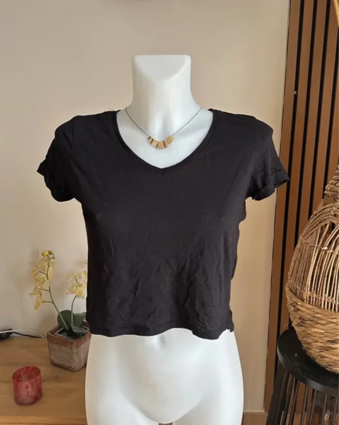 T-shirt court noir