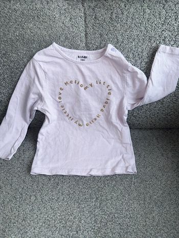 Tee shirt manches longues lila Kiabi