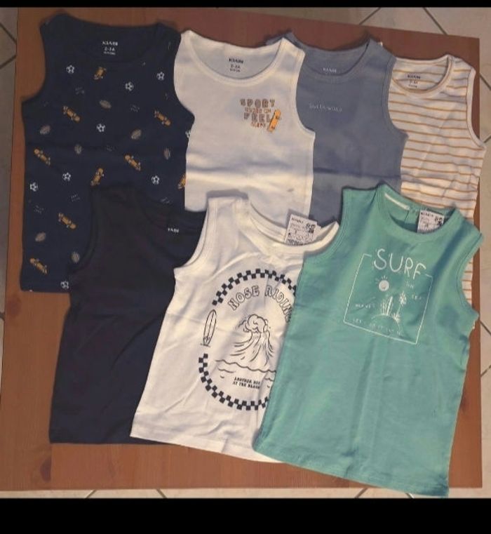 (Neufs non portés)🏷🥰💙 lot maillots de corps /débardeurs 36mois/3ans garçon 🥰💙