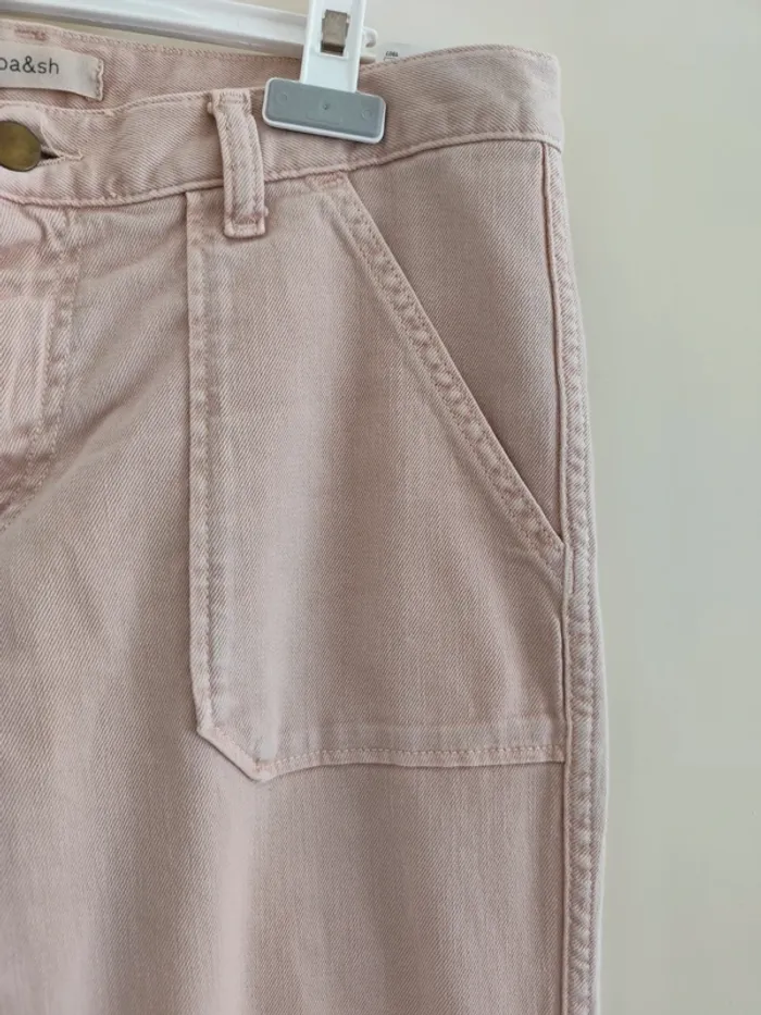 Beau pantalon jean Ba&sh rose pâle classique 38 - photo numéro 4